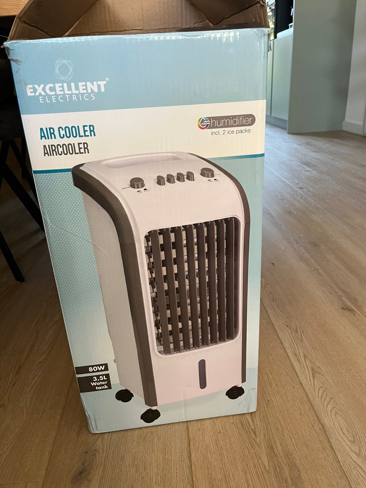 Air cooler excellent, Ophalen, Minder dan 60 m³, 3 snelheden of meer, Zo goed als nieuw