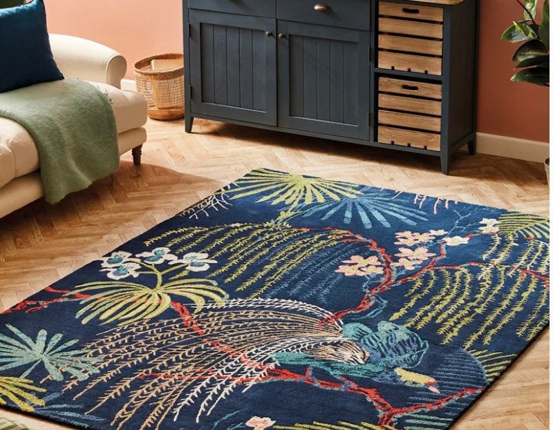 Brink en Campman Sanderson tapijt Rainforest Tropical Night, Ophalen, Zo goed als nieuw, Rechthoekig, 200 cm of meer