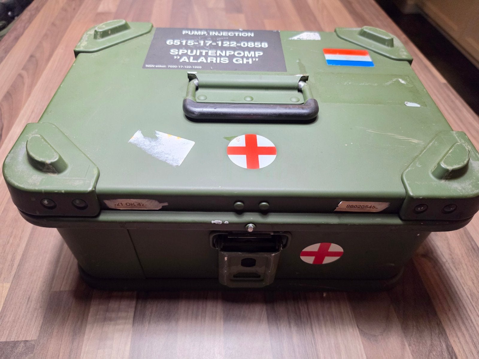 Zarges aluminium kist 37x27x17 cm - Leger groen, Ophalen of Verzenden, Landmacht, Nederland, Kist of Geocache