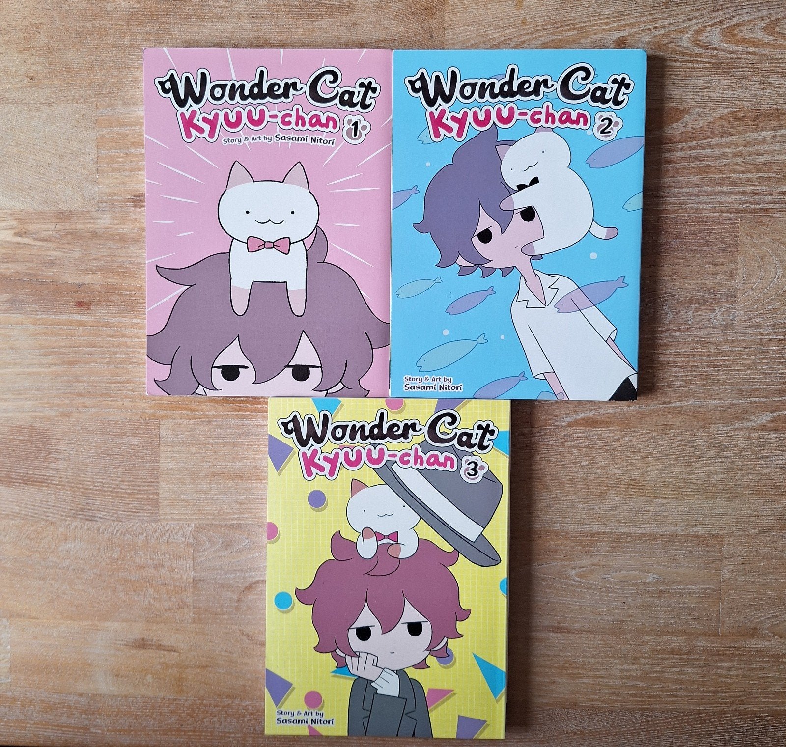 Wonder Cat Kyuu-Chan vol. 1-3 Engels manga, Meerdere comics, Ophalen of Verzenden, Zo goed als nieuw, Japan (Manga)
