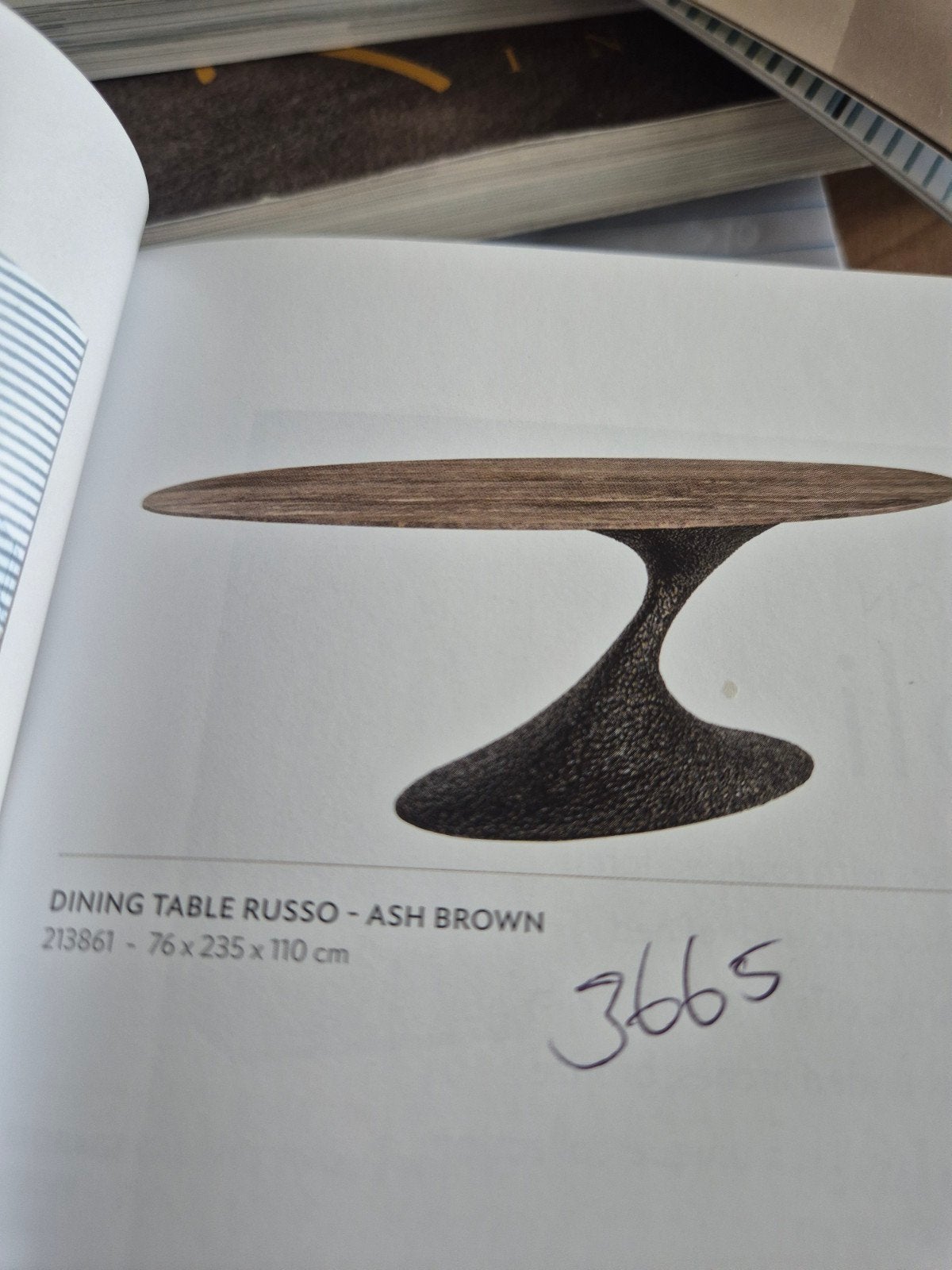 Richmond LUX aanbieding tafel RUSSO 235 X110 MARMEREN, Ophalen, 50 tot 100 cm, Rechthoekig, Nieuw