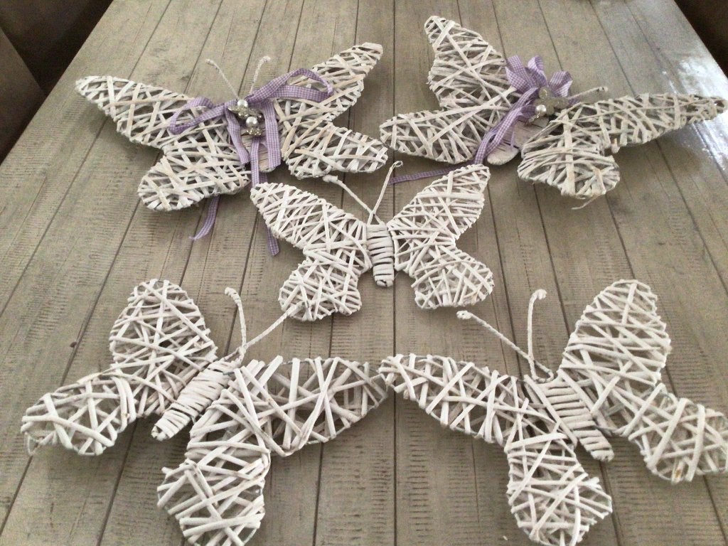 vlinders decoratie voor aan de muur, Ophalen, Gebruikt, Wit, Wanddecoratie