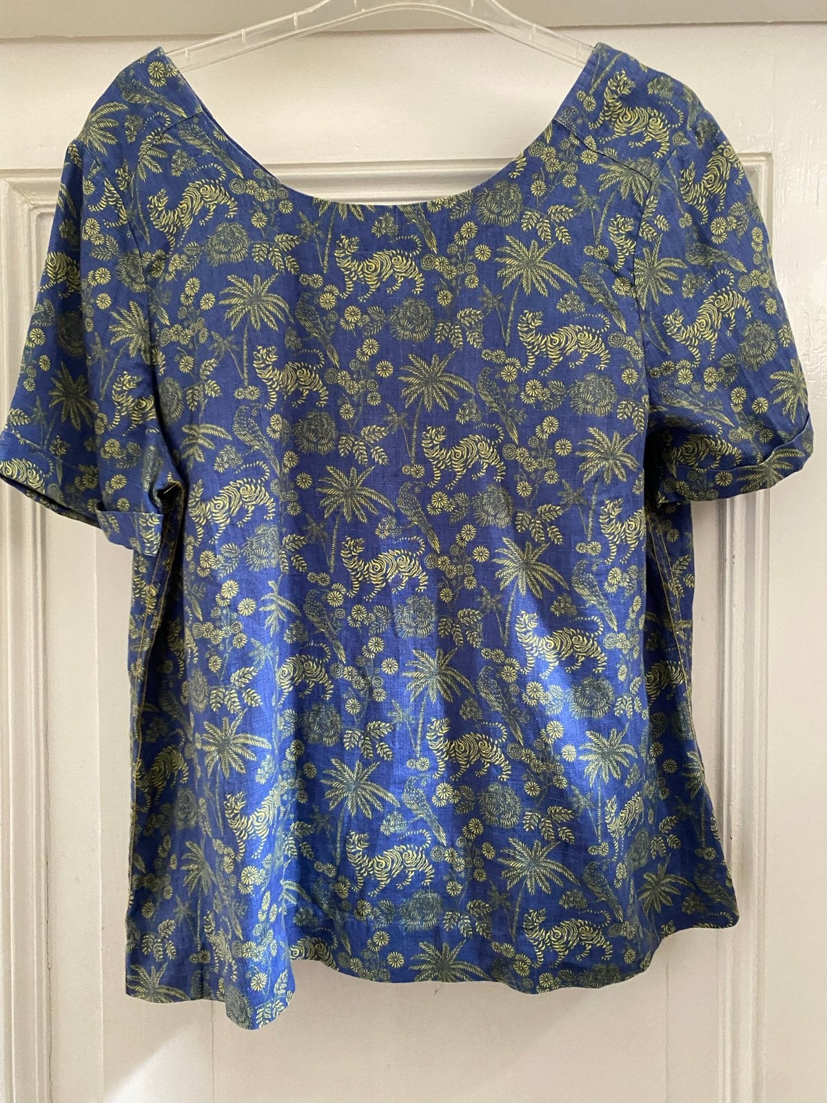 White Stuff top met tijger- en palmprint, maat 42 (L), Kleding | Dames, Blauw, Maat 42/44 (L), Ophalen of Verzenden, Zo goed als nieuw
