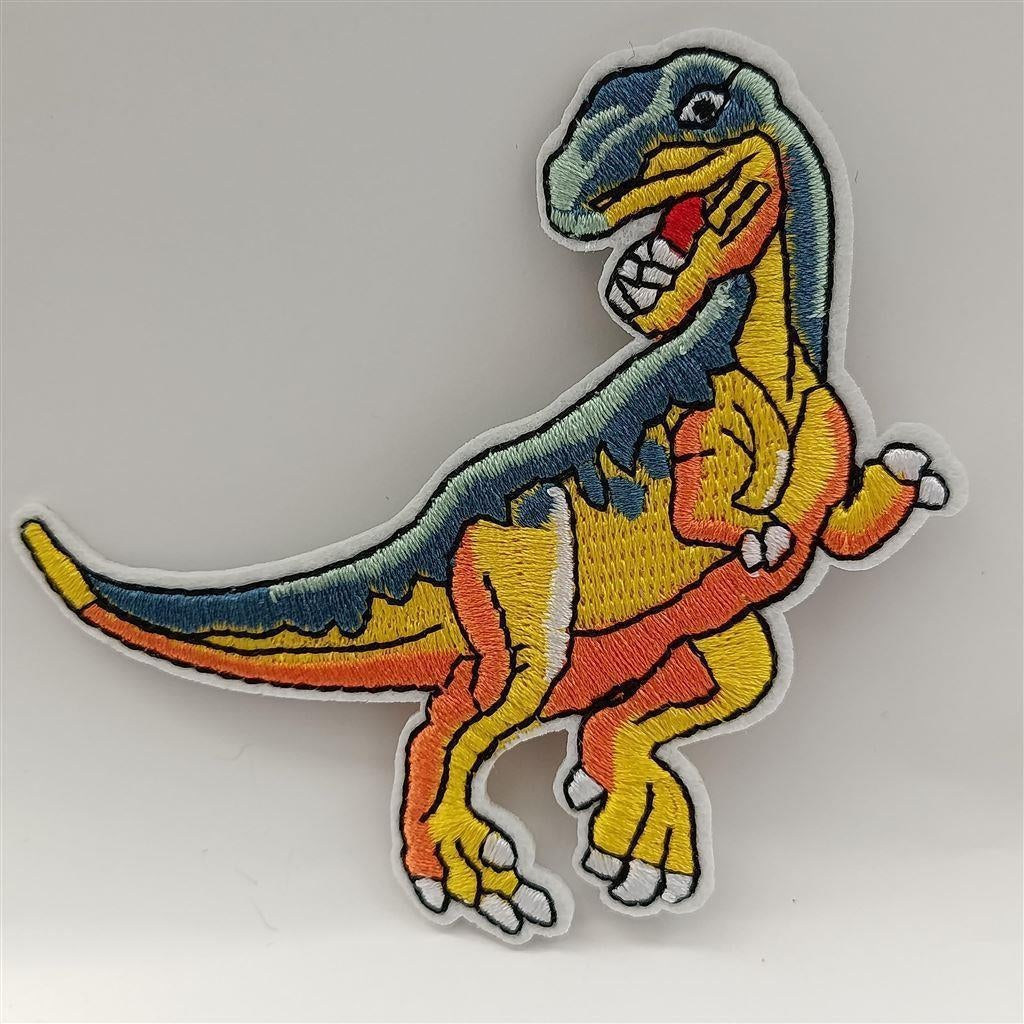 Dinosaurus Dino kinder kleding stoffen patch, Verzenden, Nieuw, Poster