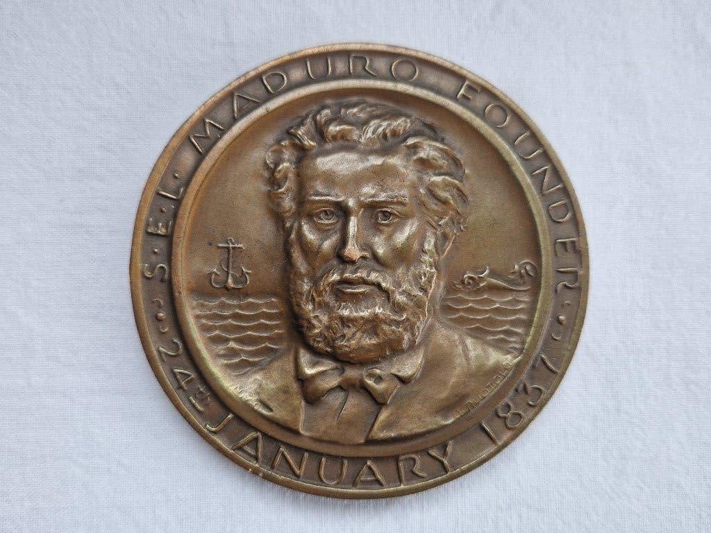 Penning, 125 jarig bestaan van S.E.L. Maduro & Sons Curaçao, Antiek en Kunst, Ophalen of Verzenden