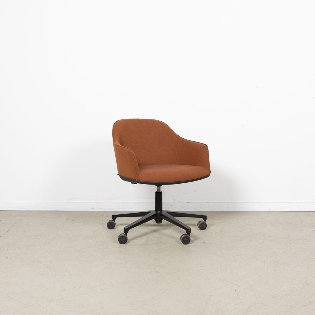 Vitra Softshell Bureaustoel Terracotta Stof - Zwart