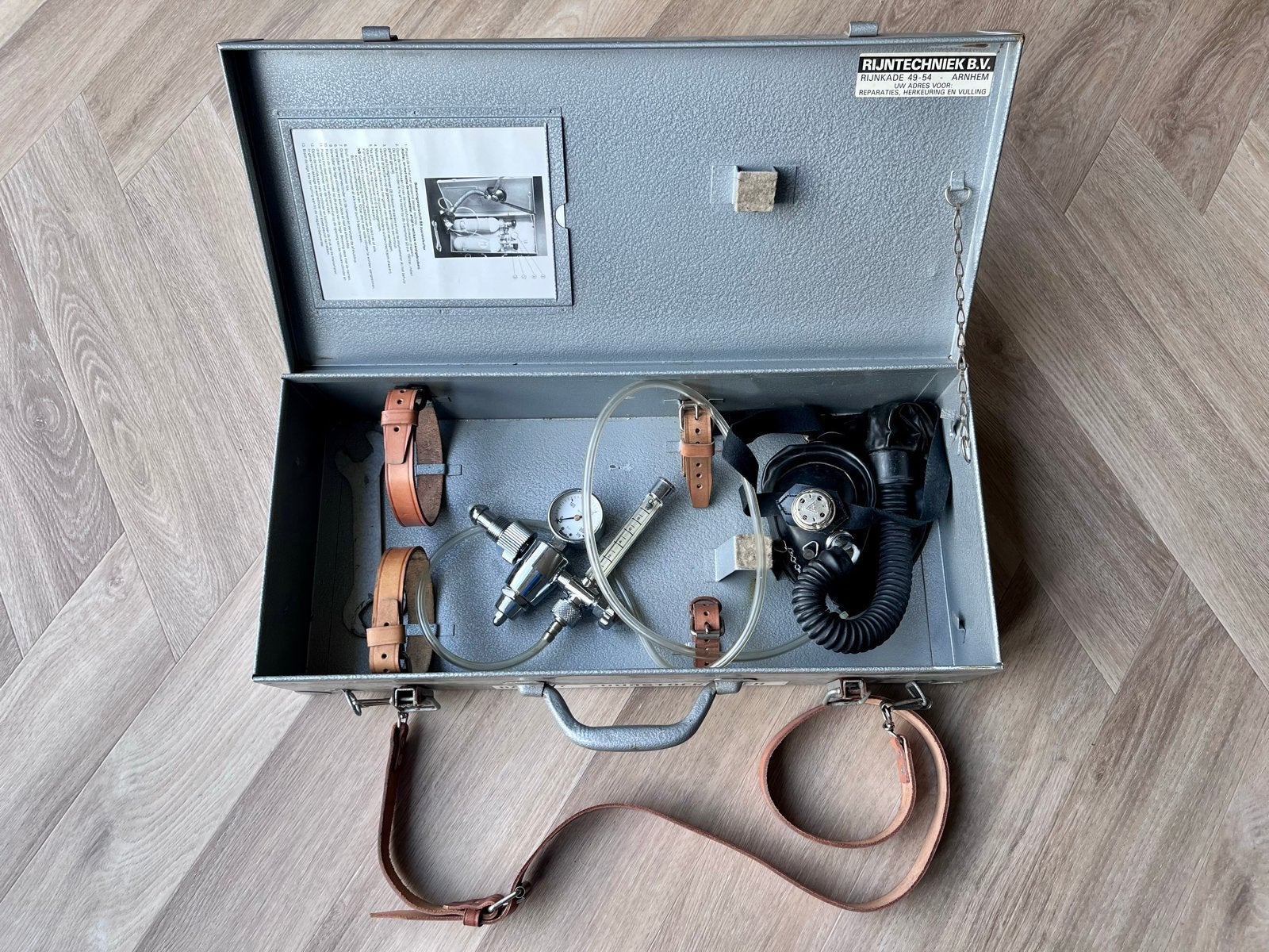 Vintage metalen zuurstofkoffer van Rijntechniek, Ophalen of Verzenden