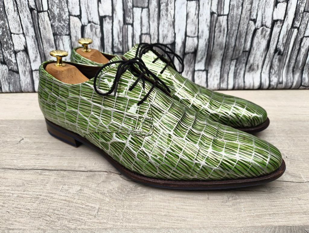 Floris van Bommel groen grijze lakschoenen - Maat 44 (10), Overige kleuren, Verzenden, Floris van Bommel, Zo goed als nieuw