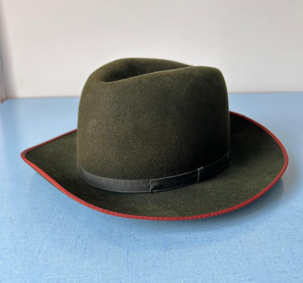 Borsalino Fedora Haarvilt binded brim, Borsalino, Hoed, Ophalen of Verzenden, 57 cm (M, 7⅛ inch) of minder