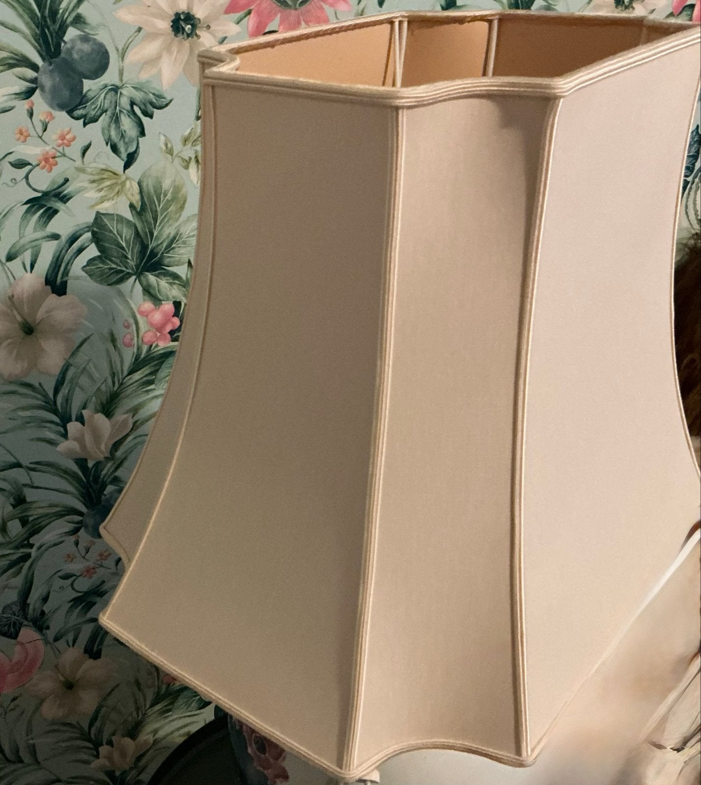 Crème lampenkap voor tafellamp - Klassiek design, Ophalen, Gebruikt, Tafellamp, Textiel