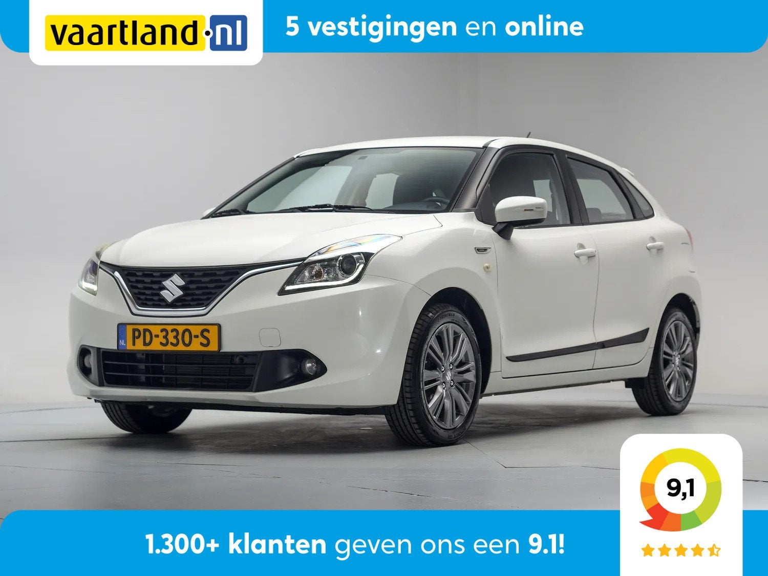 Suzuki Baleno 1.2 Exclusive [ Navi Camera Trekhaak ], Auto's, Suzuki, Gebruikt, 1242 cc, 4 cilinders, 840 kg