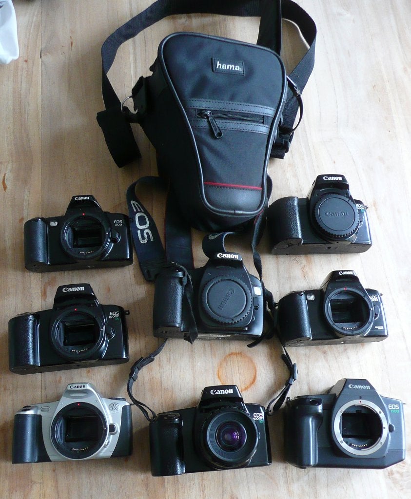 8 x CANON BODY + 7 body cap  lens cap., Audio, Tv en Foto, Fotocamera's Analoog, Gebruikt, Spiegelreflex, Canon, Ophalen of Verzenden