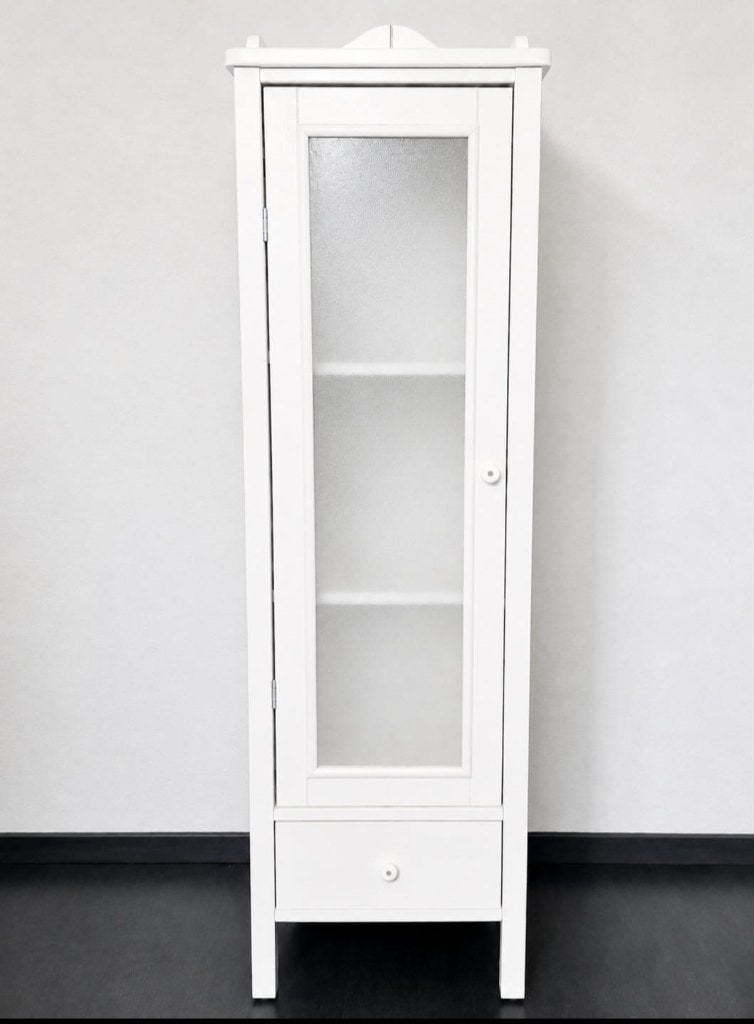 vitrinekast met melkglazen deur, Ophalen, Minder dan 50 cm, Met deur(en), 100 tot 150 cm