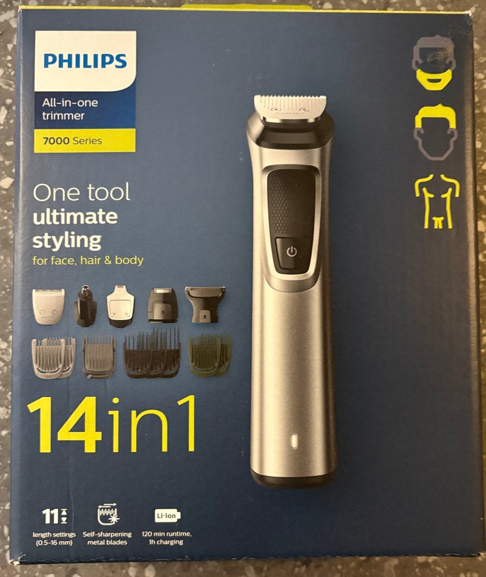 Philips All-in-one trimmer 7000 Series 14-in-1, Witgoed en Apparatuur, Ophalen of Verzenden, Zo goed als nieuw, Scheren en Epileren