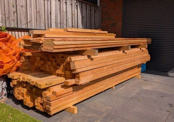 Douglas balken 45x75mm 300cm ruw, Ophalen, Nieuw, Hardhout, 250 cm of meer