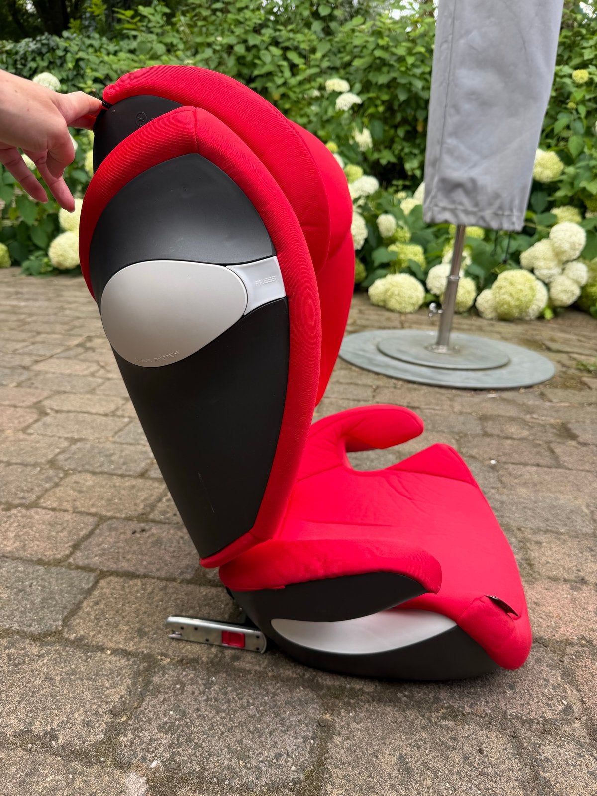 Cybex M-Fix autostoel - Rood (15-36 kg), Autogordel of Isofix, Gebruikt, 15 t/m 36 kg, Verstelbare rugleuning