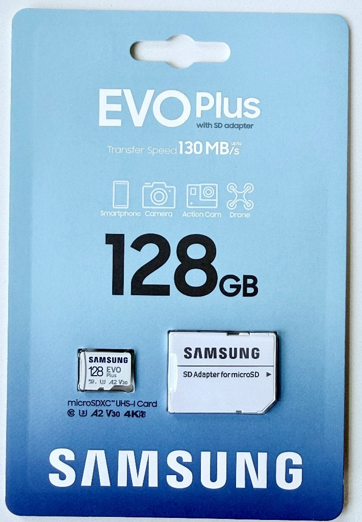 Samsung EVO Plus Micro SD 130 MB/s - 128 GB, SD, Ophalen of Verzenden, Samsung, 128 GB