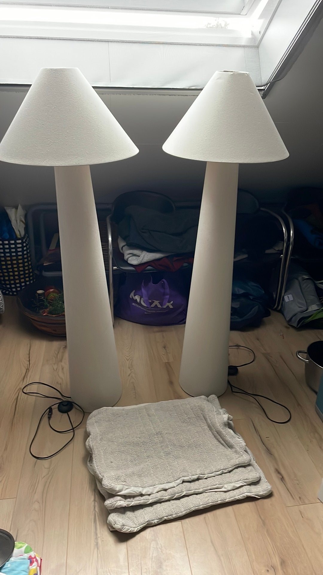 1x Vloerlamp pandia kwantum beige, Ophalen, Zo goed als nieuw, E27 (groot), 150 tot 200 cm