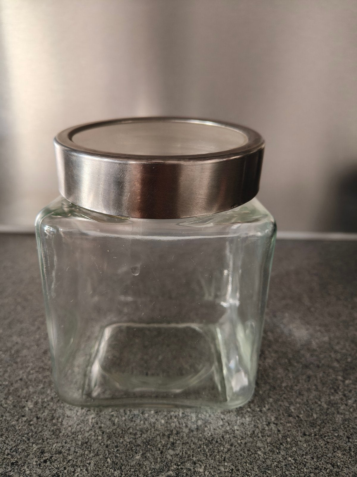 voorraad pot met deksel van glas, Voorraadpot, Ophalen of Verzenden, Zo goed als nieuw, Glas