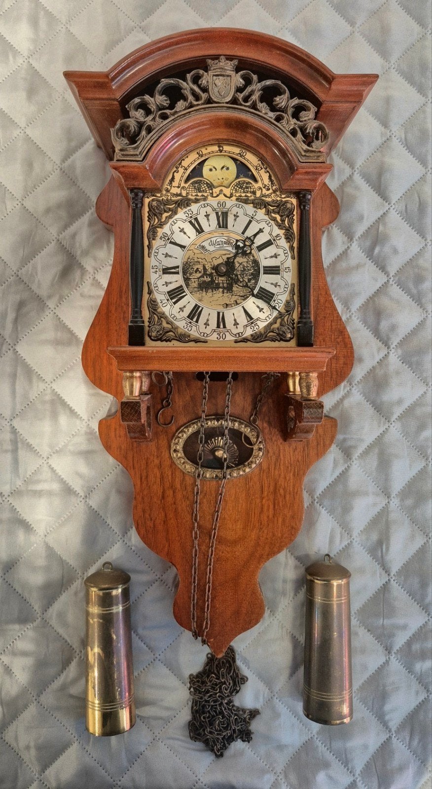 Sallander klok - Warmink - messing, hout - 1960, Ophalen