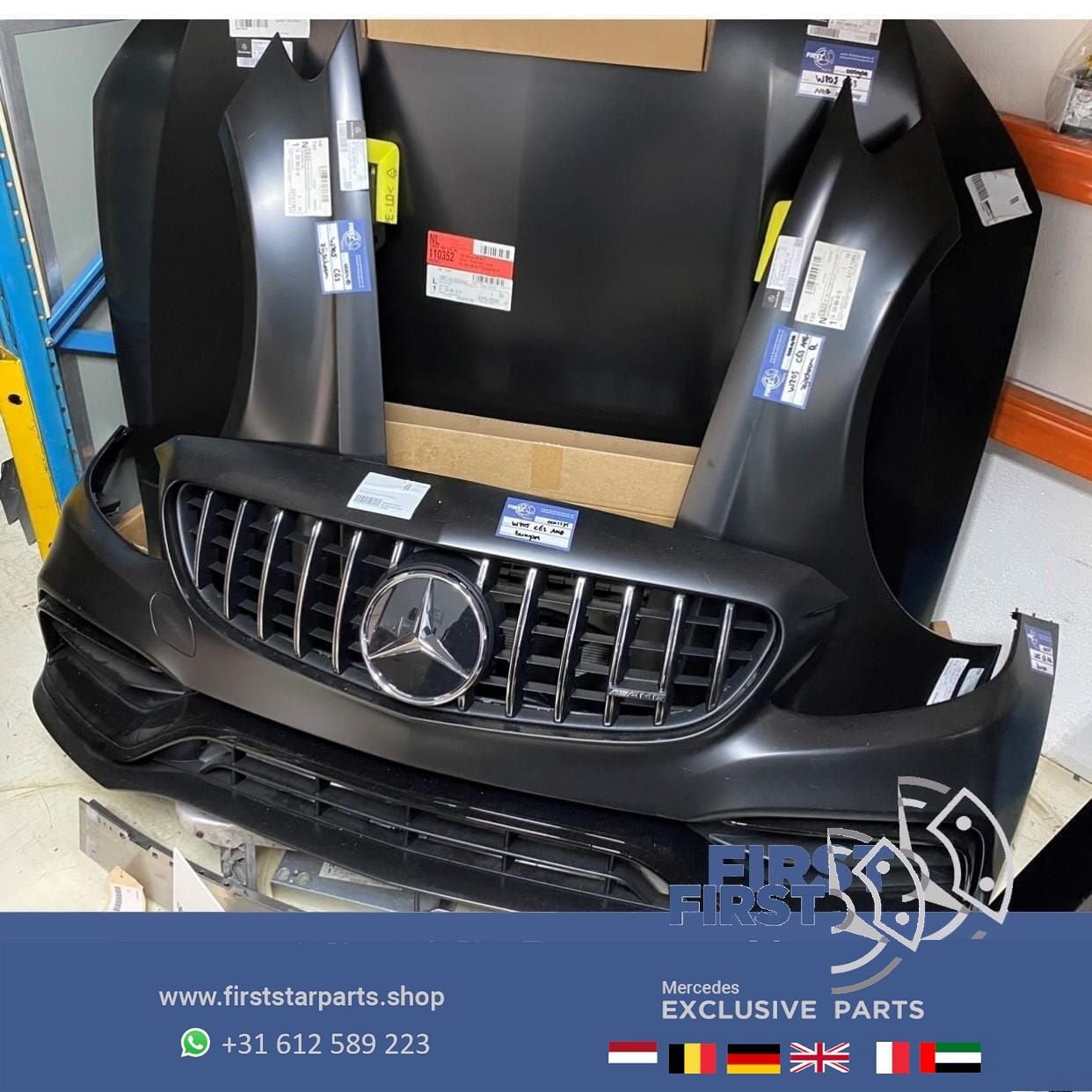 A205 C205 C63 FACELIFT AMG VOORKOP COMPLEET Mercedes C Klass, Gebruikt, -, Voor, Ophalen of Verzenden