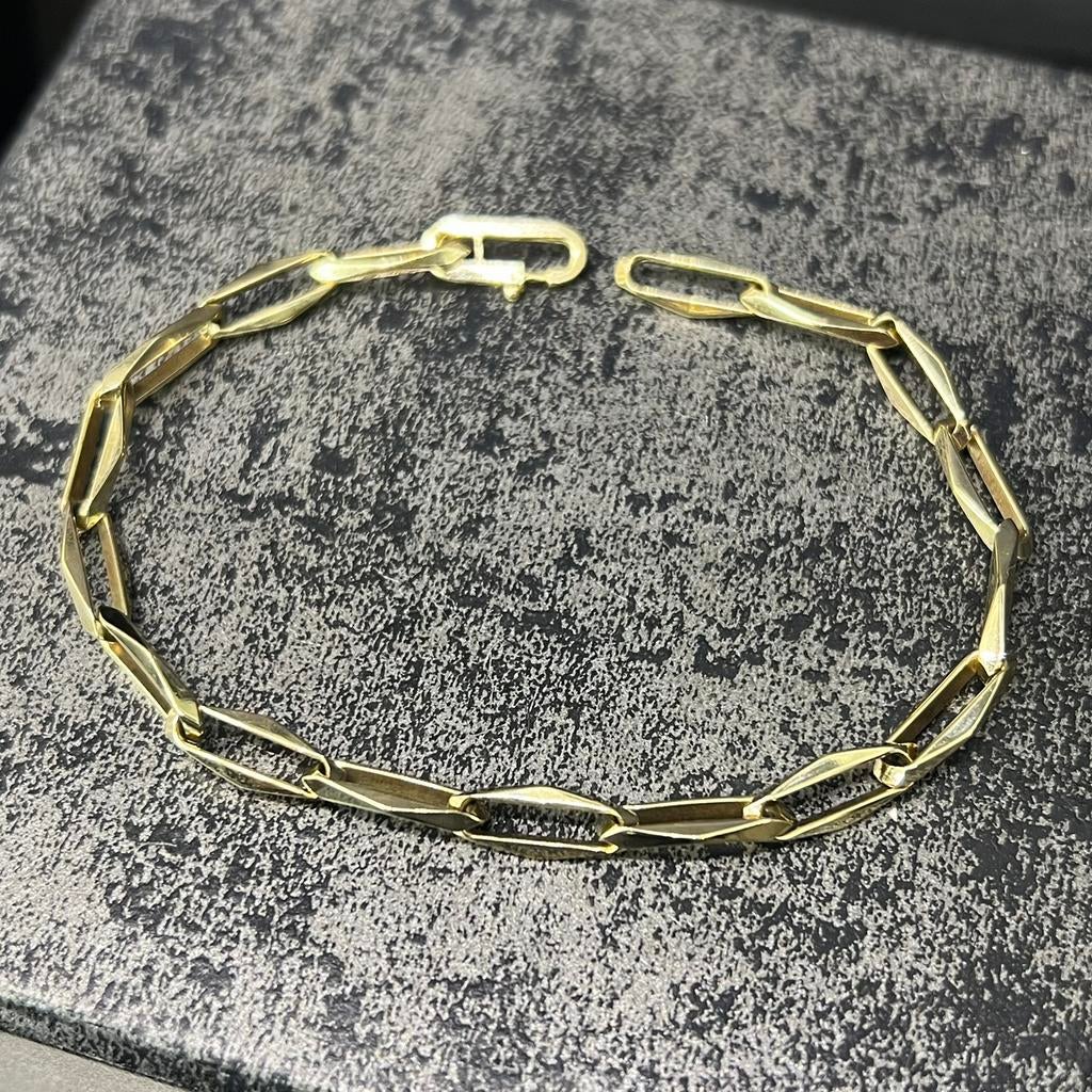 14k gouden armband massief closed forever schakel, Ophalen of Verzenden, Nieuw, Goud