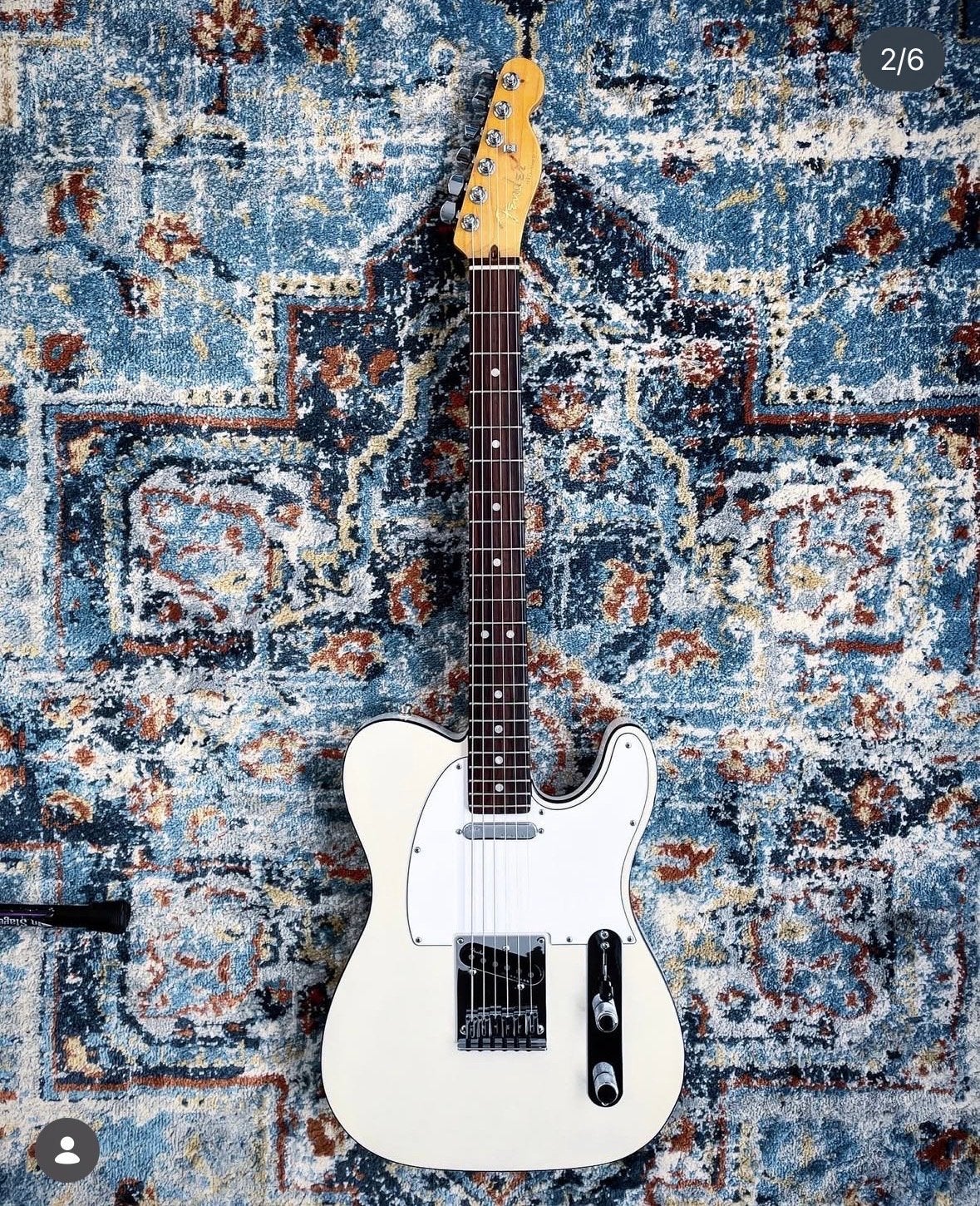 Fender American Ultra Telecaster Arctic Pearl RW 2022, Ophalen, Zo goed als nieuw, Solid body, Fender