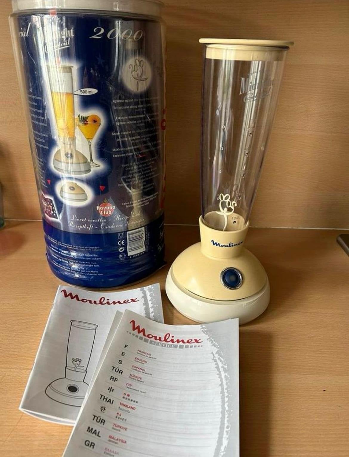 Moulinex Cocktail Shaker / Blender - Zo goed als nieuw, Minder dan 1 liter, Ophalen of Verzenden, Zo goed als nieuw, 1 snelheid