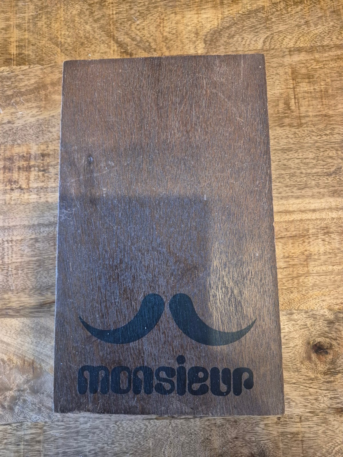 Vintage Monsieur scheerset in houten kistje, Ophalen of Verzenden