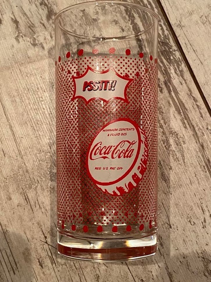 Coca-Cola glas …. PSSTTT!, Verzamelen, Ophalen of Verzenden, Zo goed als nieuw, Frisdrankglas