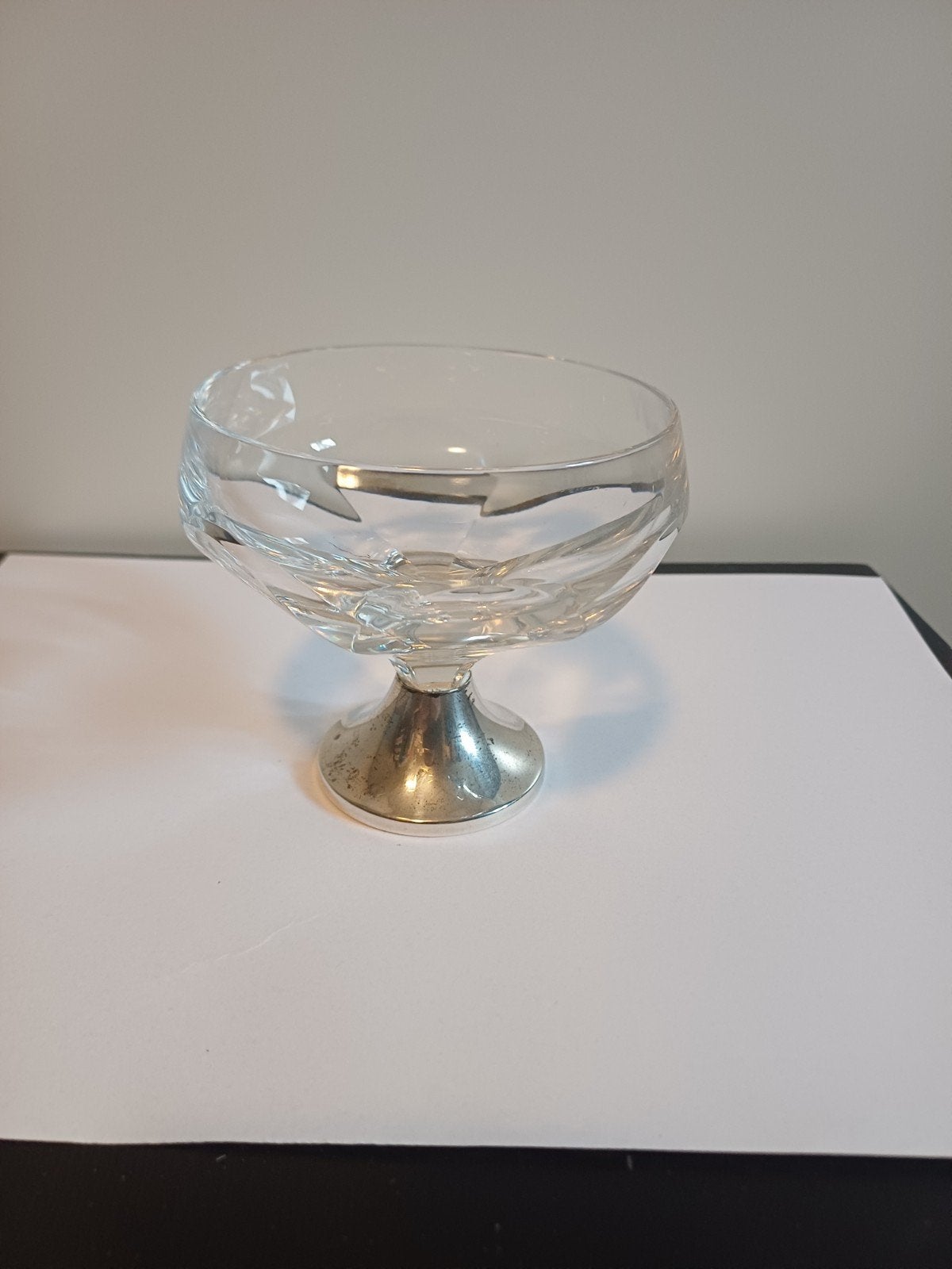 Vintage Bonbon schaal met Sterling 925 zilveren voet, Antiek en Kunst, Ophalen of Verzenden