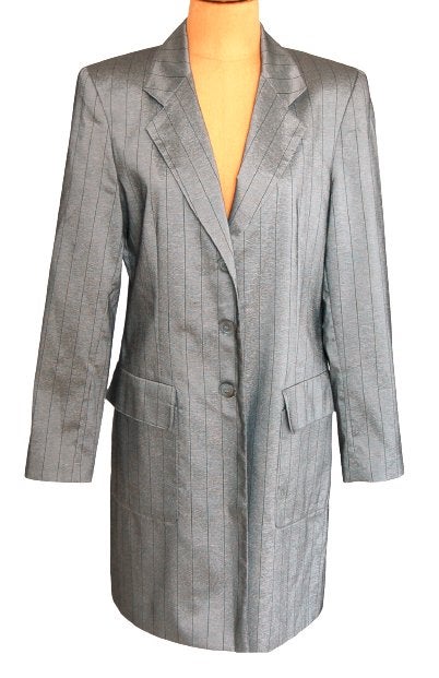 Tuzzi lange blazer, jasje, zilver/grijs, Mt. M, Maat 38/40 (M), Verzenden, Zo goed als nieuw, Jasje