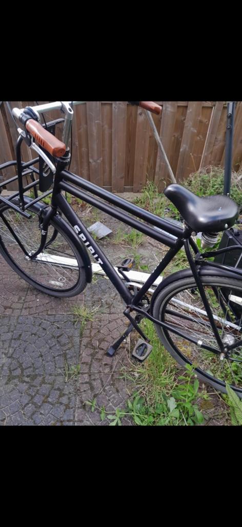 Spirit transportfiets, zwart, met voordrager, Fietsen en Brommers, Fietsen | Heren | Herenfietsen, Ophalen of Verzenden
