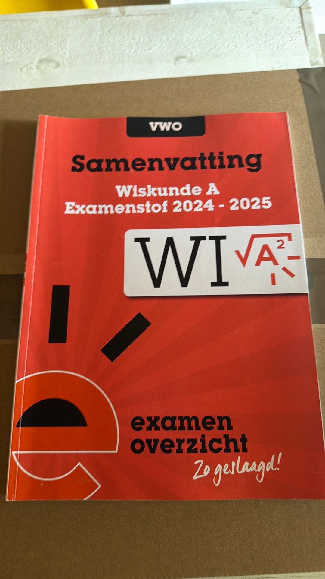 Samenvatting wiskunde a vwo, Boeken, Ophalen of Verzenden, Zo goed als nieuw, VWO