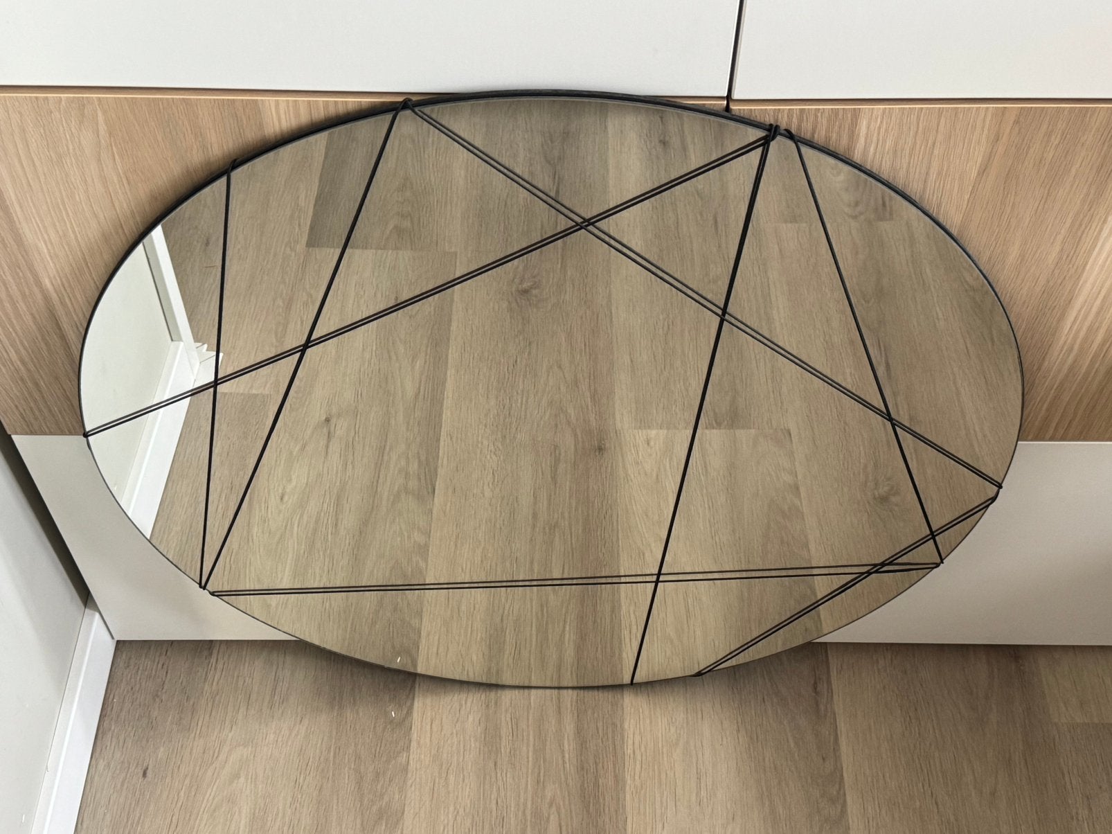 Vanna spiegel ikea, Huis en Inrichting, Woonaccessoires | Spiegels, Ophalen, Rond, Zo goed als nieuw, 75 tot 100 cm