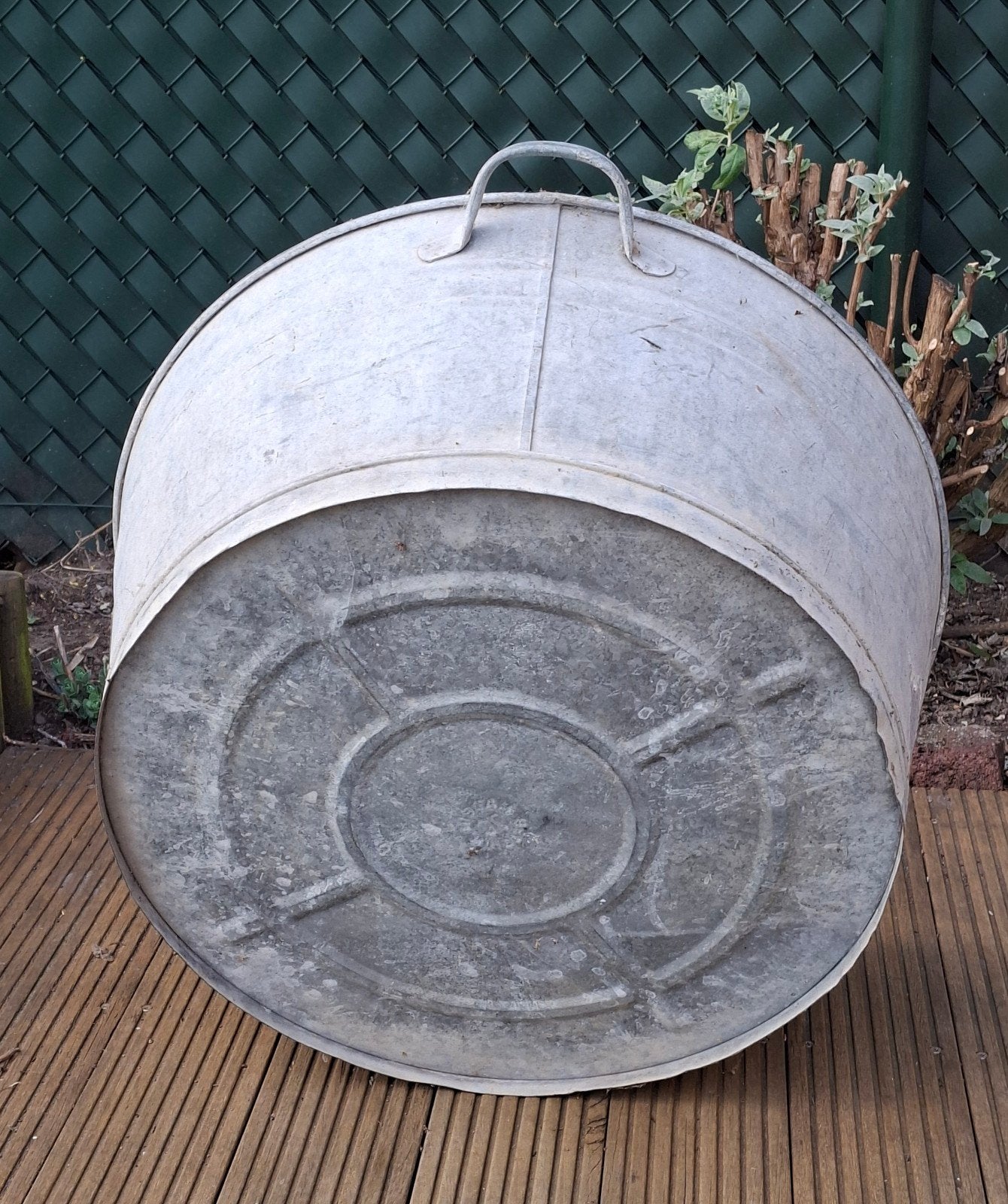 Zinken kuip. Rond waterdicht., Ophalen