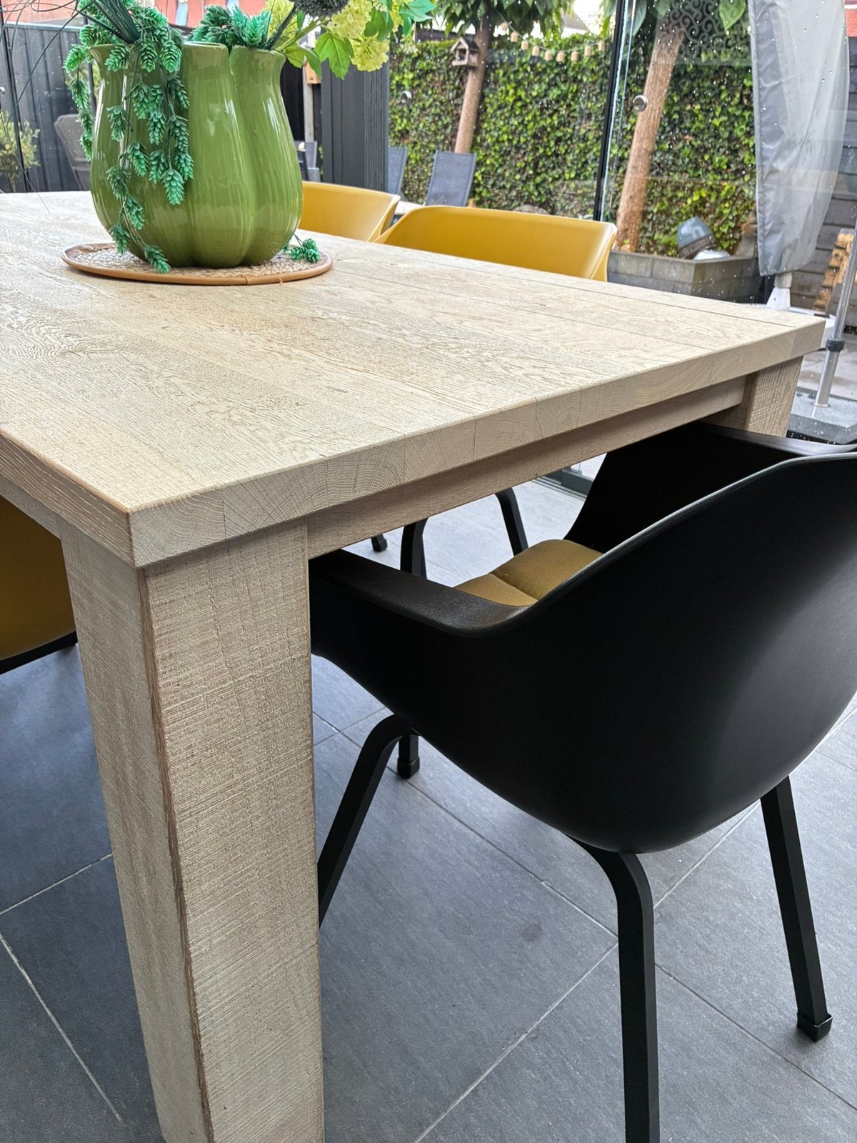 Eetkamertafel Kingston, Ophalen, Zo goed als nieuw, Rechthoekig, Hout