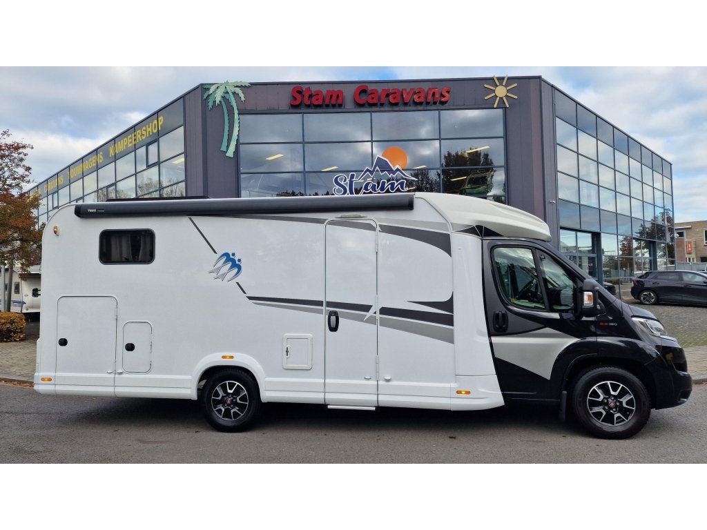 Knaus Live TI 700 MEG enkele bedden zonnepaneel bearlock tv, Caravans en Kamperen, Campers, Ringverwarming, Fiat, Tot en met 2