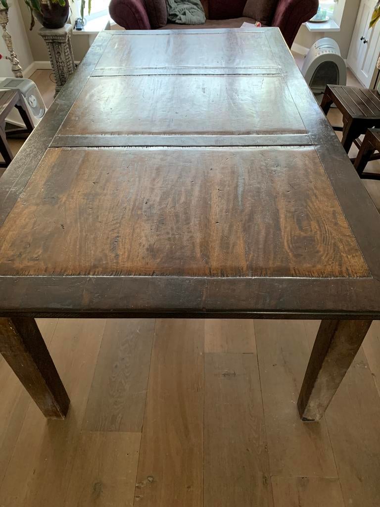 Mooie koloniale tafel. 2.20x1.10, Ophalen, Gebruikt, 100 tot 150 cm, Koloniaal