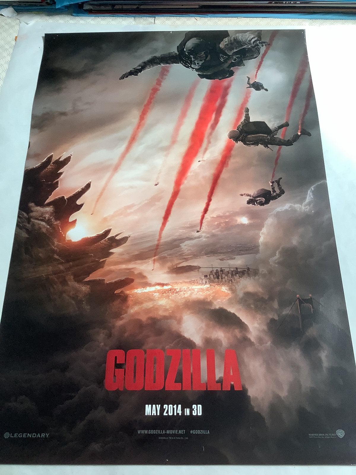 GODZILLA   USA FILMPOSTER   68,5-101,5 cm, Verzenden, Zo goed als nieuw, A1 t/m A3, Film en Tv