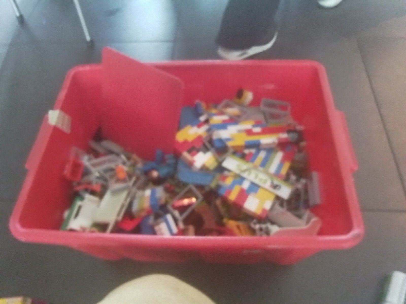 Een bak vol lego, Ophalen, Gebruikt