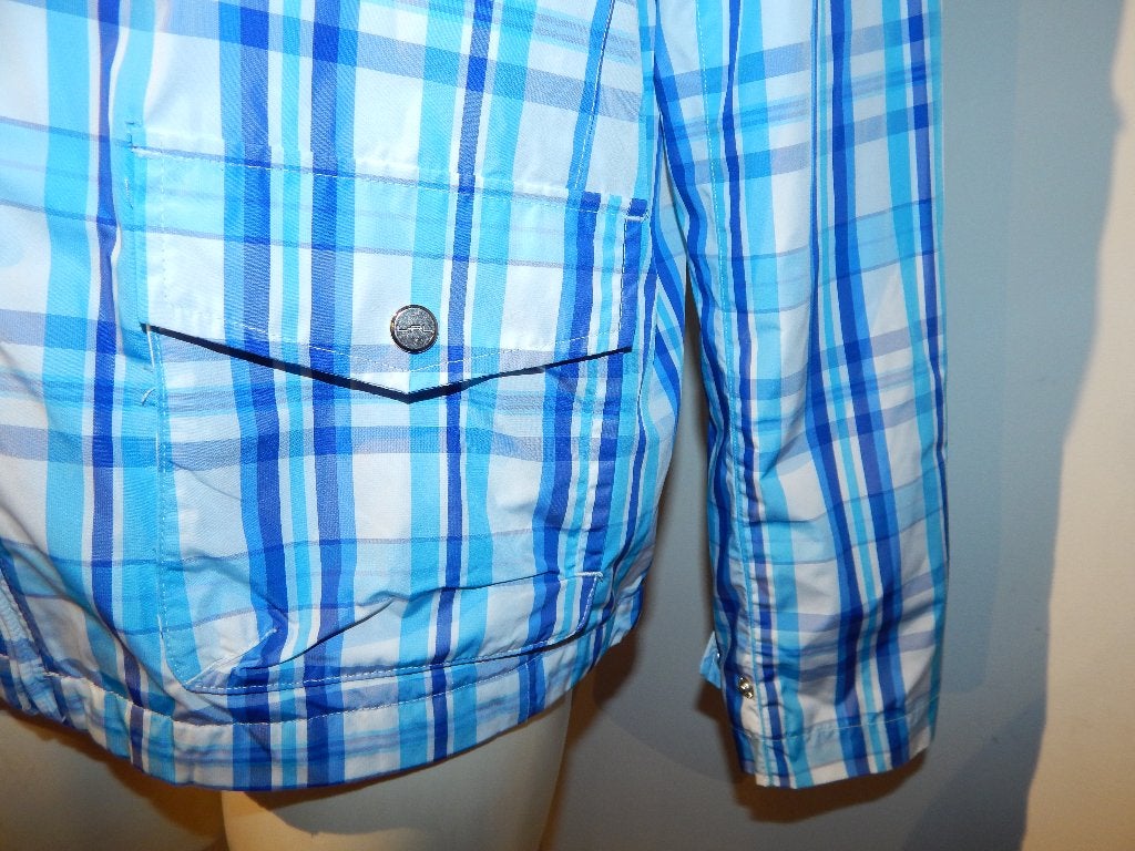 Ralph Lauren zomer vintage look jack blauw wit ruiten M, Maat 38/40 (M), Zo goed als nieuw, Ralph Lauren, Verzenden