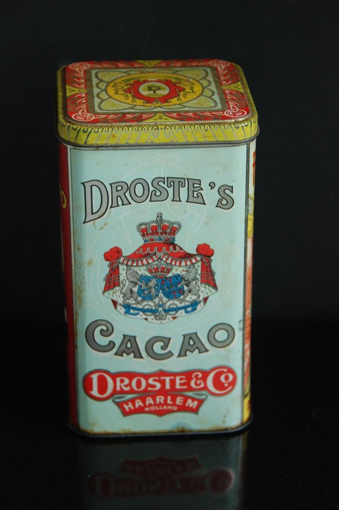 Mooi oud Droste Cacao blik, Verzenden, Gebruikt, Overige, Droste