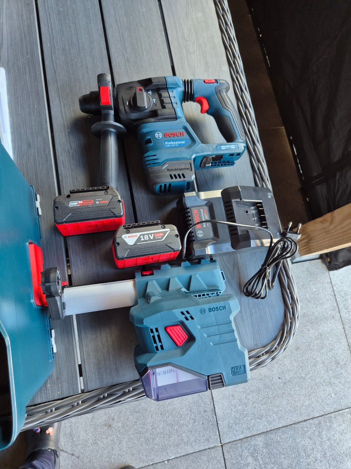 Nieuwe Bosch Professional GBH 18V-22 Boorhamer Set, Ophalen, 600 watt of meer, Boor- en/of Breekhamer, Nieuw