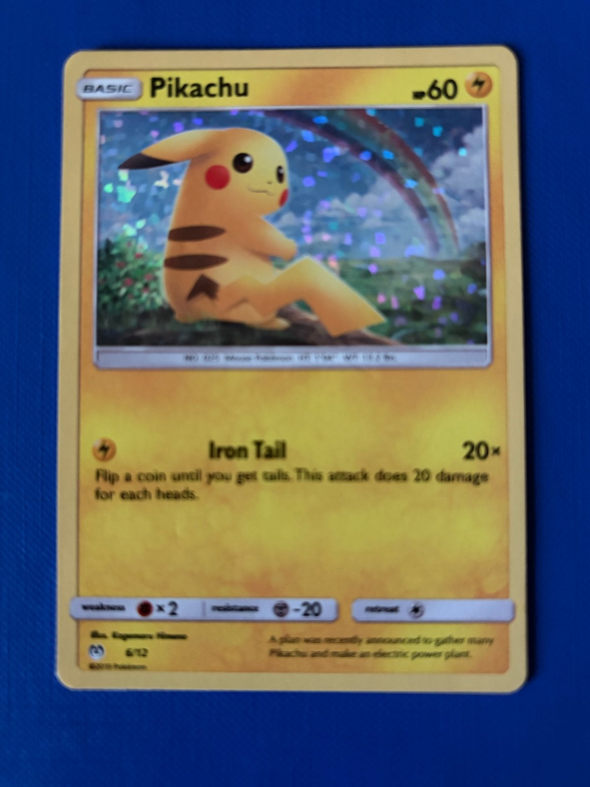 Pokemon 2019 McDonalds Pikachu 6/12 Holo, Ophalen of Verzenden, Zo goed als nieuw, Losse kaart, Foil