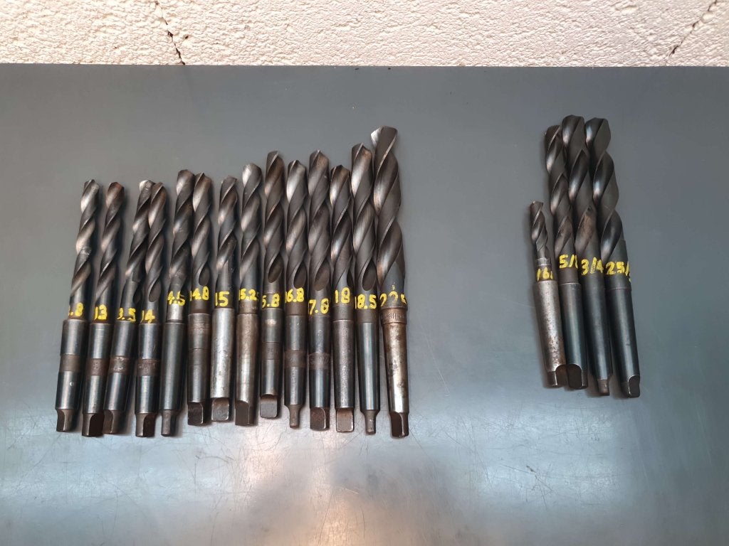Morse Conus 2 boren 12.8 t/m 22.5mm MK2 Engelse boren, Gebruikt, Niet ingevuld, Ophalen of Verzenden, Niet ingevuld