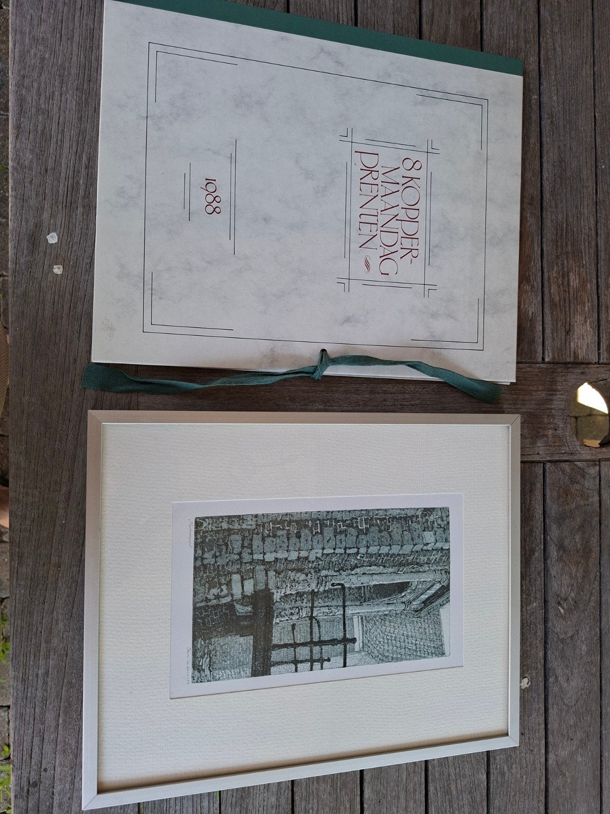 Koppermaandag Prenten 1988 - Etsen Rins Heidema, Stadsgezicht, Ophalen of Verzenden, Origineel, 1950 - 1999