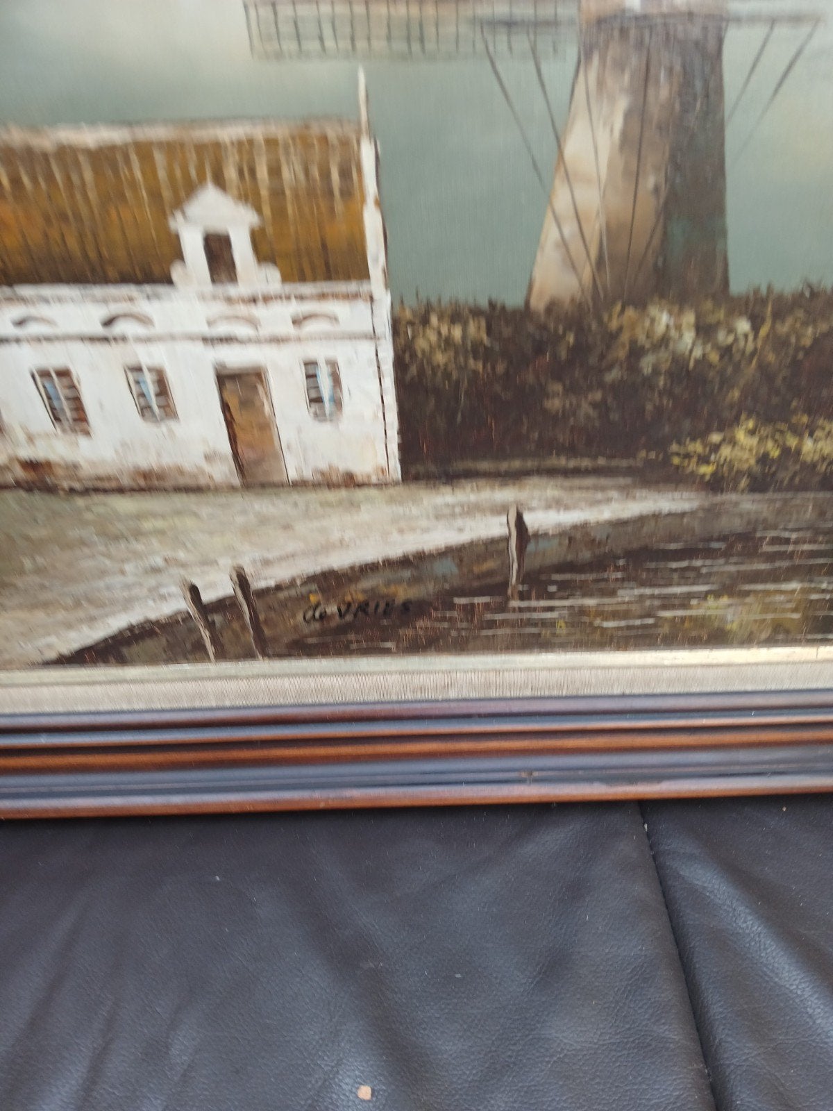 Schilderij op doek van de Vries, 110x80 cm, Ophalen