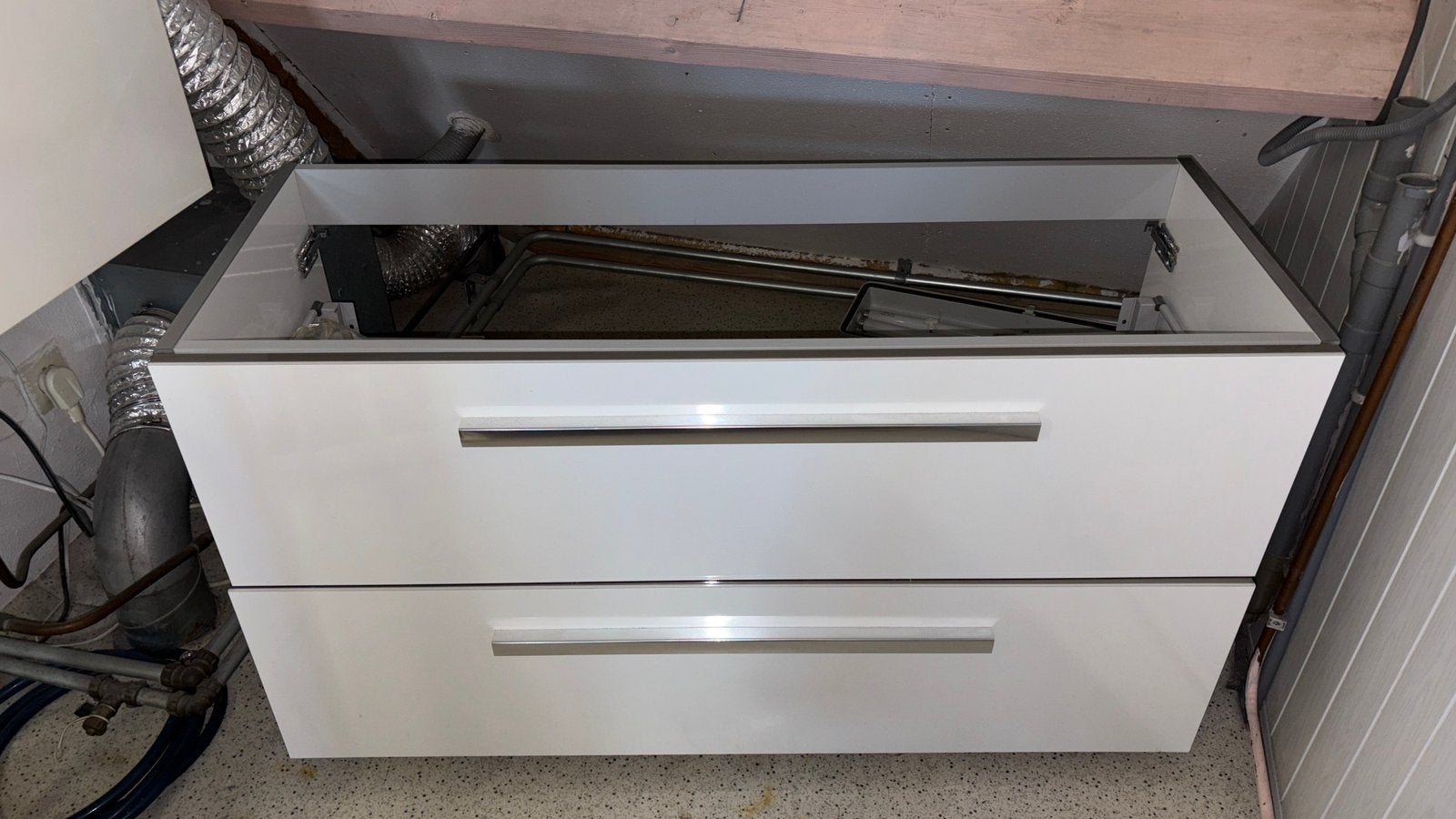 Moderne wastafelkast / badkamermeubel – wit (120 cm), Huis en Inrichting, Ophalen, 100 tot 150 cm, Zo goed als nieuw, Minder dan 100 cm