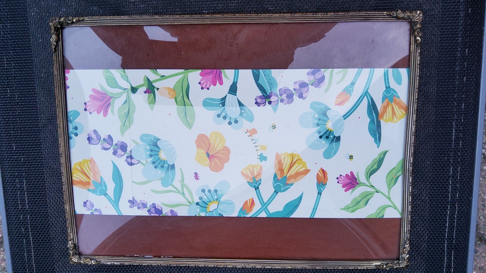 Groot antiek zilver kleur fotolijstje bol glas bewerkte hoek, Ophalen of Verzenden